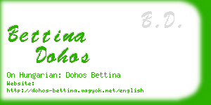 bettina dohos business card